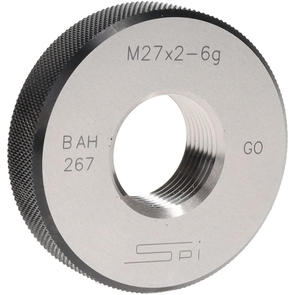 Threaded Ring Gage: M27 x 2.00 Thread, Metric, Class 6G, Go