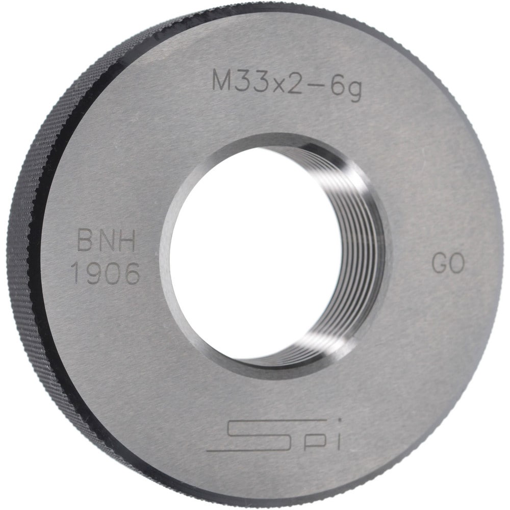 Threaded Ring Gage: M33 x 2.00 Thread, Metric, Class 6G, Go