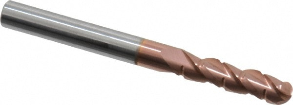 ProMax 122-01212 Ball End Mill: 0.1875" Dia, 0.625" LOC, 3 Flute, Solid Carbide Image