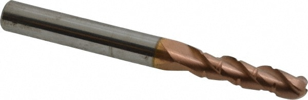 ProMax 122-01412 Ball End Mill: 0.2188" Dia, 0.75" LOC, 3 Flute, Solid Carbide Image