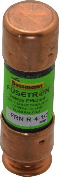 Cartridge Time Delay Fuse: RK5, 4.5 A, 50.8 mm OAL, 14.3 mm Dia