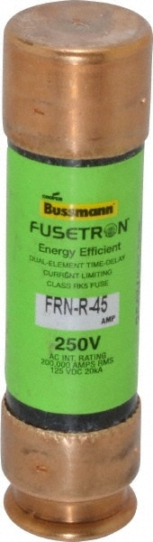 Cooper Bussmann FRN-R-45 Cartridge Time Delay Fuse: RK5, 45 A, 76.2 mm OAL, 20.6 mm Dia Image