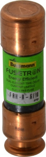 Cartridge Time Delay Fuse: RK5, 0.6 A, 50.8 mm OAL, 14.3 mm Dia