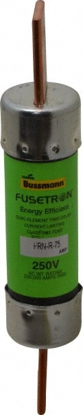 Cooper Bussmann FRN-R-75 Cartridge Time Delay Fuse: RK5, 75 A, 26.9 mm Dia Image