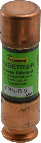 Cartridge Time Delay Fuse: RK5, 9 A, 50.8 mm OAL, 14.3 mm Dia