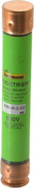 Cooper Bussmann FRS-R-3-1/2 Cartridge Time Delay Fuse: RK5, 3.5 A, 127 mm OAL, 20.6 mm Dia Image