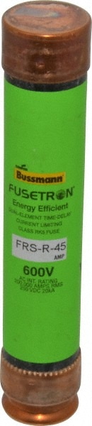 Cooper Bussmann FRS-R-45 Cartridge Time Delay Fuse: RK5, 45 A, 27 mm Dia Image