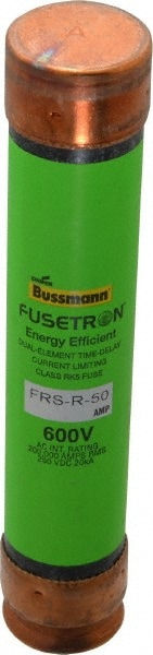 Cooper Bussmann FRS-R-50 Cartridge Time Delay Fuse: RK5, 50 A, 27 mm Dia Image