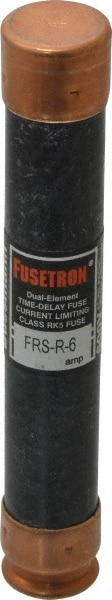 Cooper Bussmann FRS-R-6 Cartridge Time Delay Fuse: RK5, 6 A, 127 mm OAL, 20.6 mm Dia Image