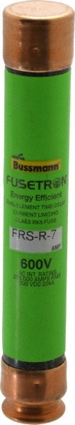 Cooper Bussmann FRS-R-7 Cartridge Time Delay Fuse: RK5, 7 A, 127 mm OAL, 20.6 mm Dia Image