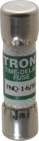 Cooper Bussmann FNQ-1-6/10 Cartridge Time Delay Fuse: 1.6 A, 10.3 mm Dia Image