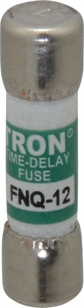 Cooper Bussmann FNQ-12 Cartridge Time Delay Fuse: 12 A, 10.3 mm Dia Image