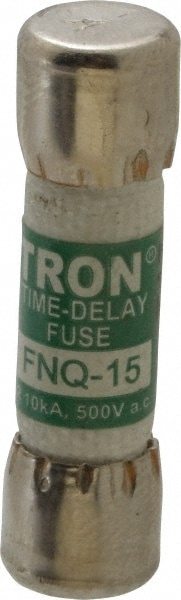 Cooper Bussmann FNQ-15 Cartridge Time Delay Fuse: 15 A, 10.3 mm Dia Image