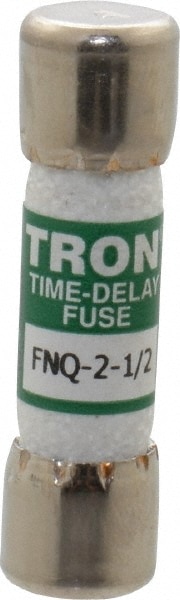 Cooper Bussmann FNQ-2-1/2 Cartridge Time Delay Fuse: 2.5 A, 10.3 mm Dia Image