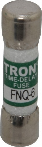 Cooper Bussmann FNQ-6 Cartridge Time Delay Fuse: 6 A, 10.3 mm Dia Image