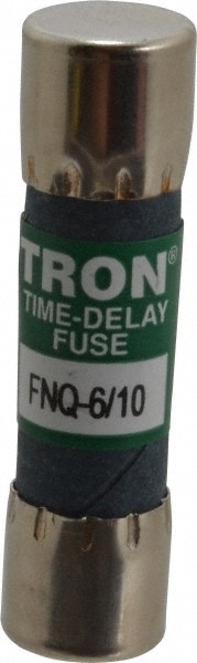 Cooper Bussmann FNQ-6/10 Cartridge Time Delay Fuse: 0.6 A, 10.3 mm Dia Image