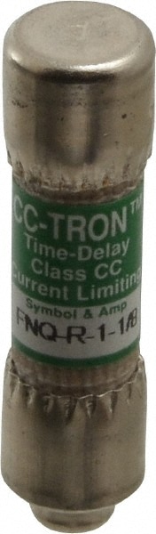 Cooper Bussmann FNQ-R-1-1/8 Cartridge Time Delay Fuse: CC, 1.13 A, 10.3 mm Dia Image