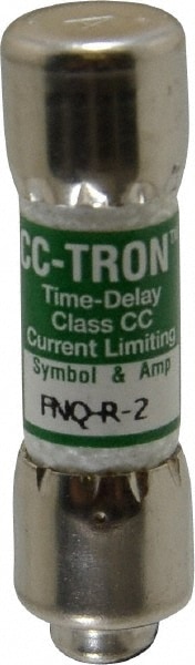 Cooper Bussmann FNQ-R-2 Cartridge Time Delay Fuse: CC, 2 A, 10.3 mm Dia Image