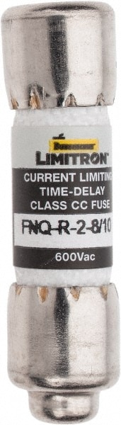 Cooper Bussmann FNQ-R-2-8/10 Cartridge Time Delay Fuse: CC, 2.8 A, 10.3 mm Dia Image