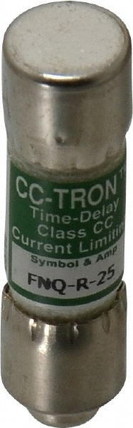 Cooper Bussmann FNQ-R-25 Cartridge Time Delay Fuse: CC, 25 A, 10.3 mm Dia Image