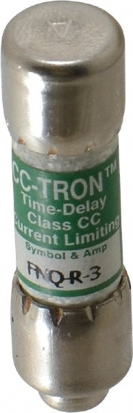 Cooper Bussmann FNQ-R-3 Cartridge Time Delay Fuse: CC, 3 A, 10.3 mm Dia Image