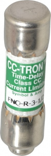 Cooper Bussmann FNQ-R-3-1/2 Cartridge Time Delay Fuse: CC, 3.5 A, 10.3 mm Dia Image