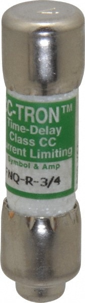 Cooper Bussmann FNQ-R-3/4 Cartridge Time Delay Fuse: CC, 0.75 A, 10.3 mm Dia Image