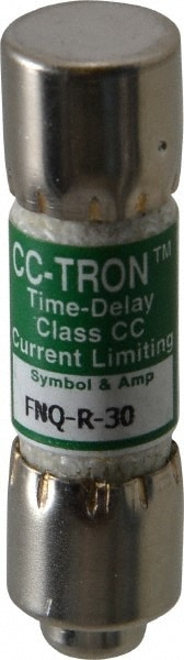 Cooper Bussmann FNQ-R-30 Cartridge Time Delay Fuse: CC, 30 A, 10.3 mm Dia Image