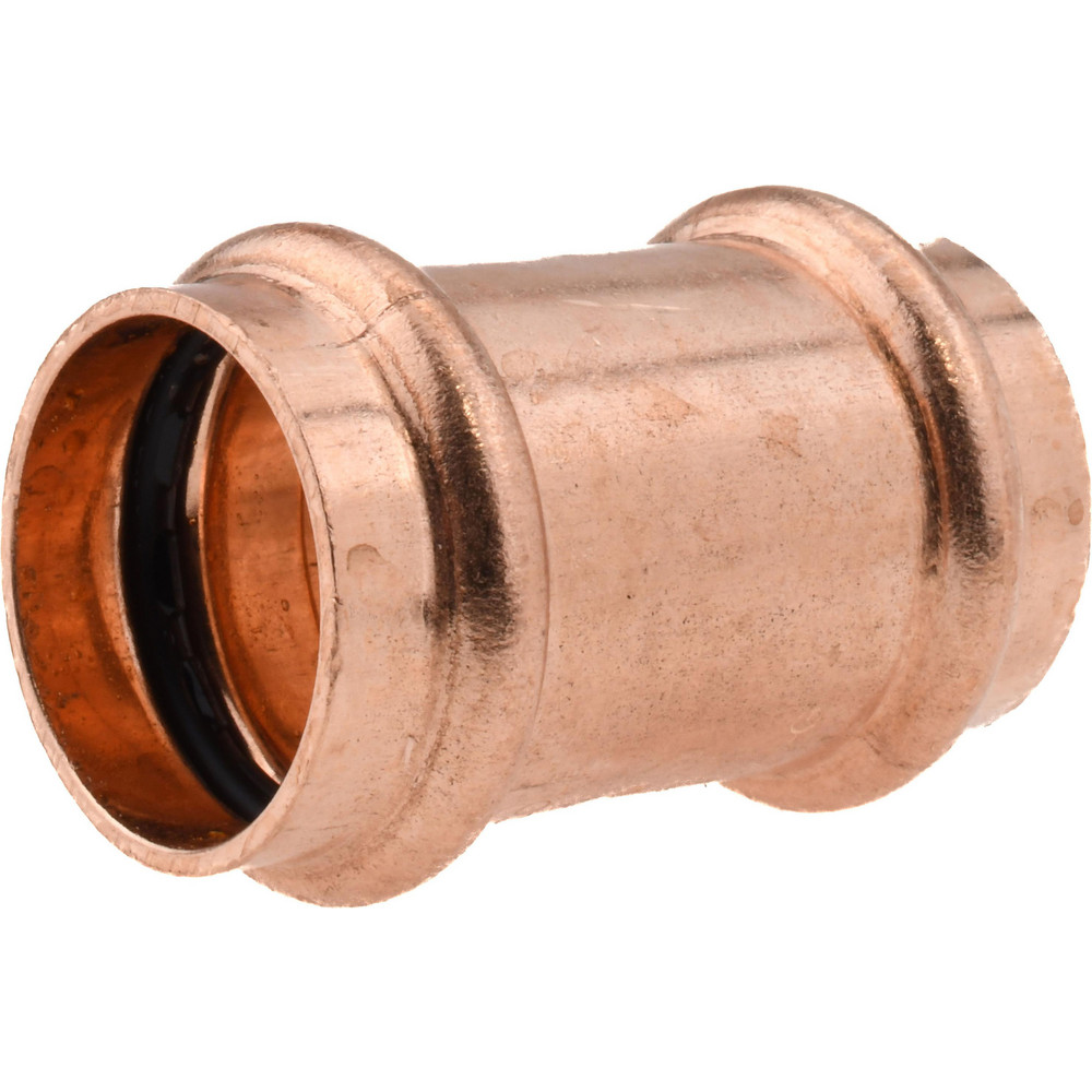 Wrot Copper Pipe Coupling: 1" Fitting, P x P, Press Fitting, Lead Free - P x P, Press Fitting