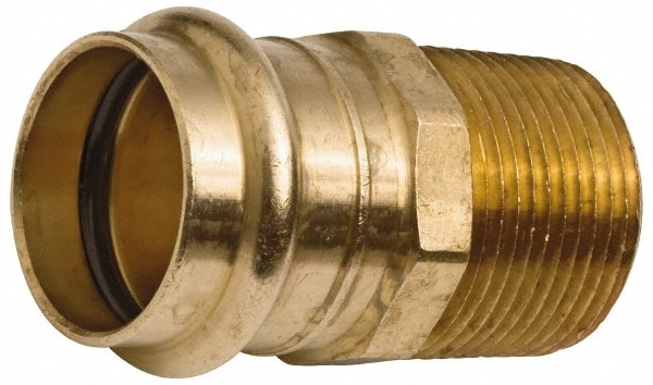 NIBCO 9032300 Wrot Copper Pipe Adapter: 2" Fitting, C x M, Solder Joint, Lead Free Image