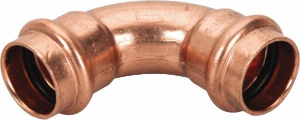 Wrot Copper Pipe 90 &deg; Elbow: 3/4" Fitting, P x P, Press Fitting, Lead Free - P x P, Press Fitting