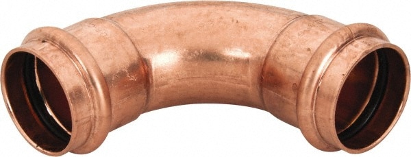 NIBCO 9056150PC Wrot Copper Pipe 90 ° Elbow: 1-1/2" Fitting, P x P, Press Fitting, Lead Free Image