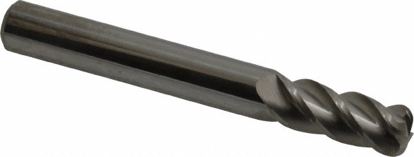Accupro 12182495 Corner Radius End Mill: 5/16" Dia, 3/4" LOC, 0.09" Radius, 4 Flutes, Solid Carbide Image