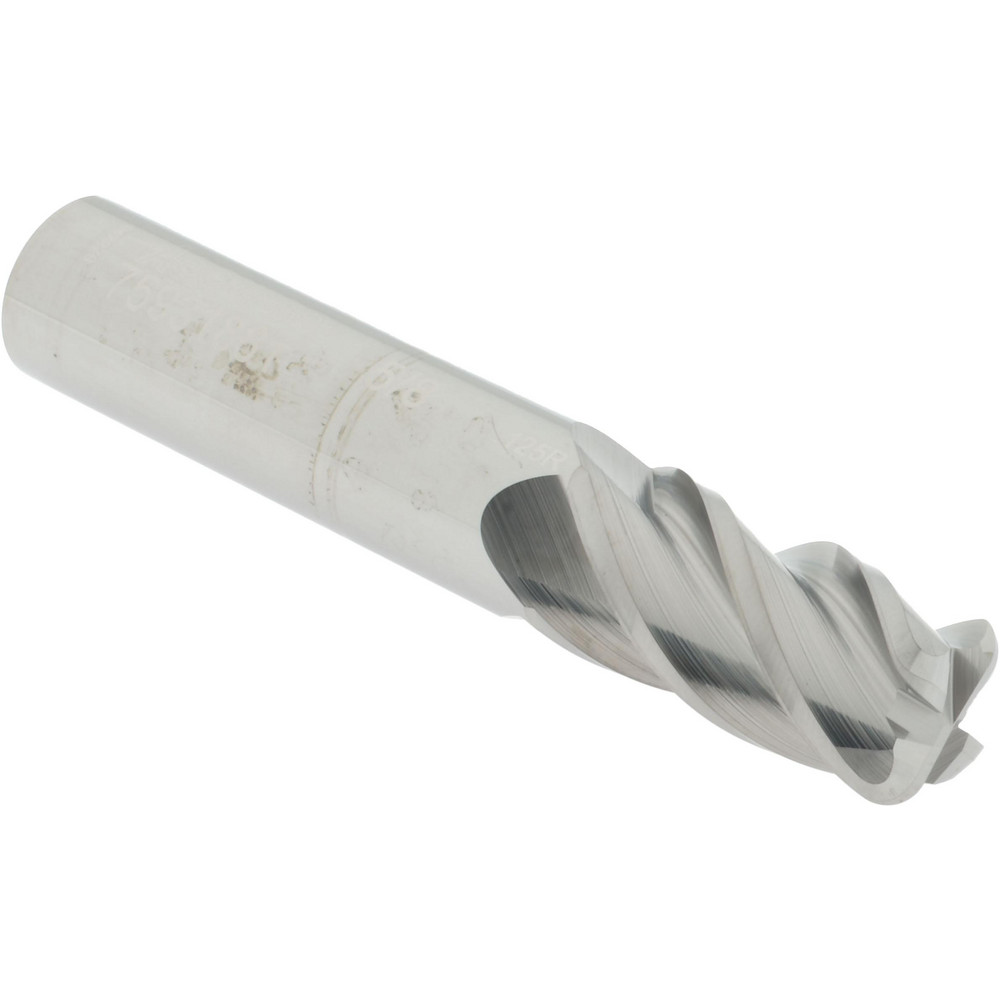 Accupro 12182621 Corner Radius End Mill: 5/8" Dia, 1-1/4" LOC, 1/8" Radius, 4 Flutes, Solid Carbide Image