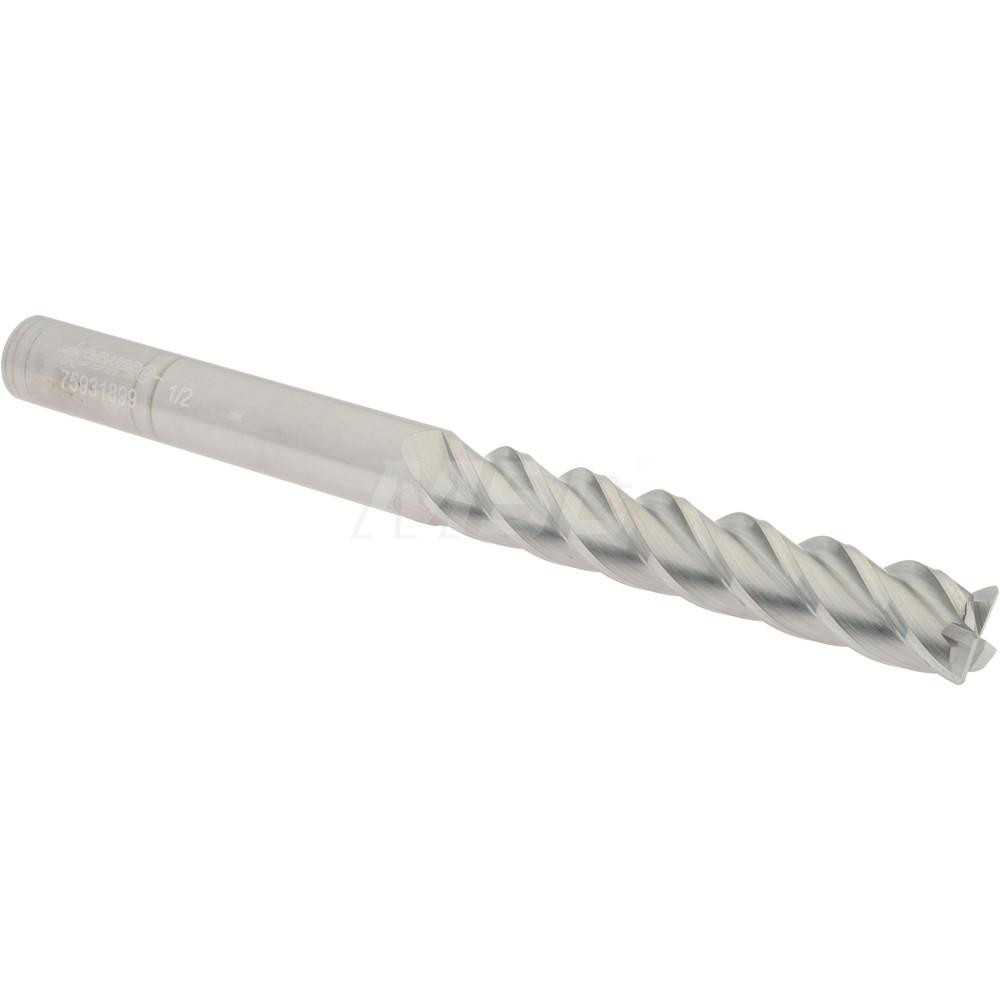 Accupro 12183311 Corner Radius End Mill: 1/2" Dia, 3" LOC, 0.03" Radius, 4 Flutes, Solid Carbide Image