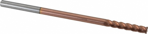 Accupro 12183459 Corner Radius End Mill: 3/16" Dia, 1" LOC, 0.015" Radius, 4 Flutes, Solid Carbide Image