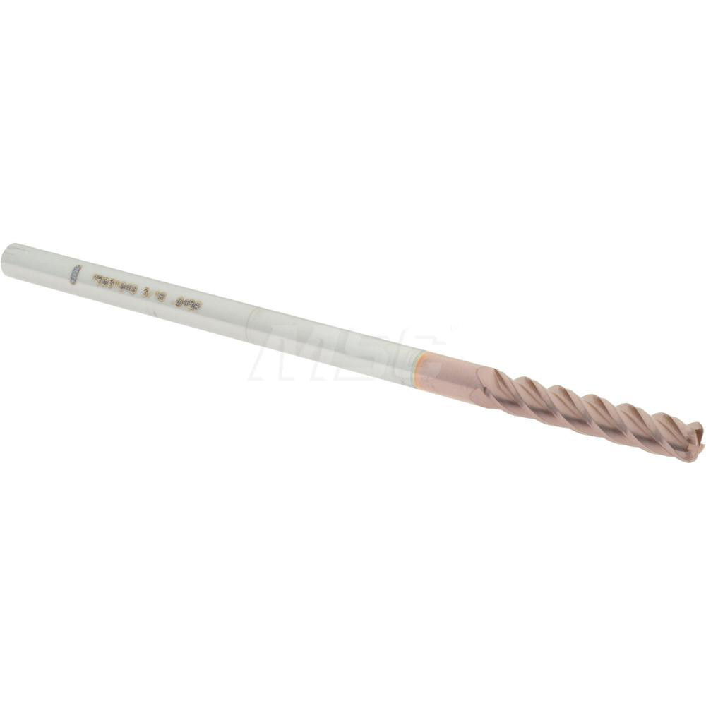 12183462 Corner Radius End Mill: 3/16" Dia, 1" LOC, 0.045" Radius, 4 Flutes, Solid Carbide  