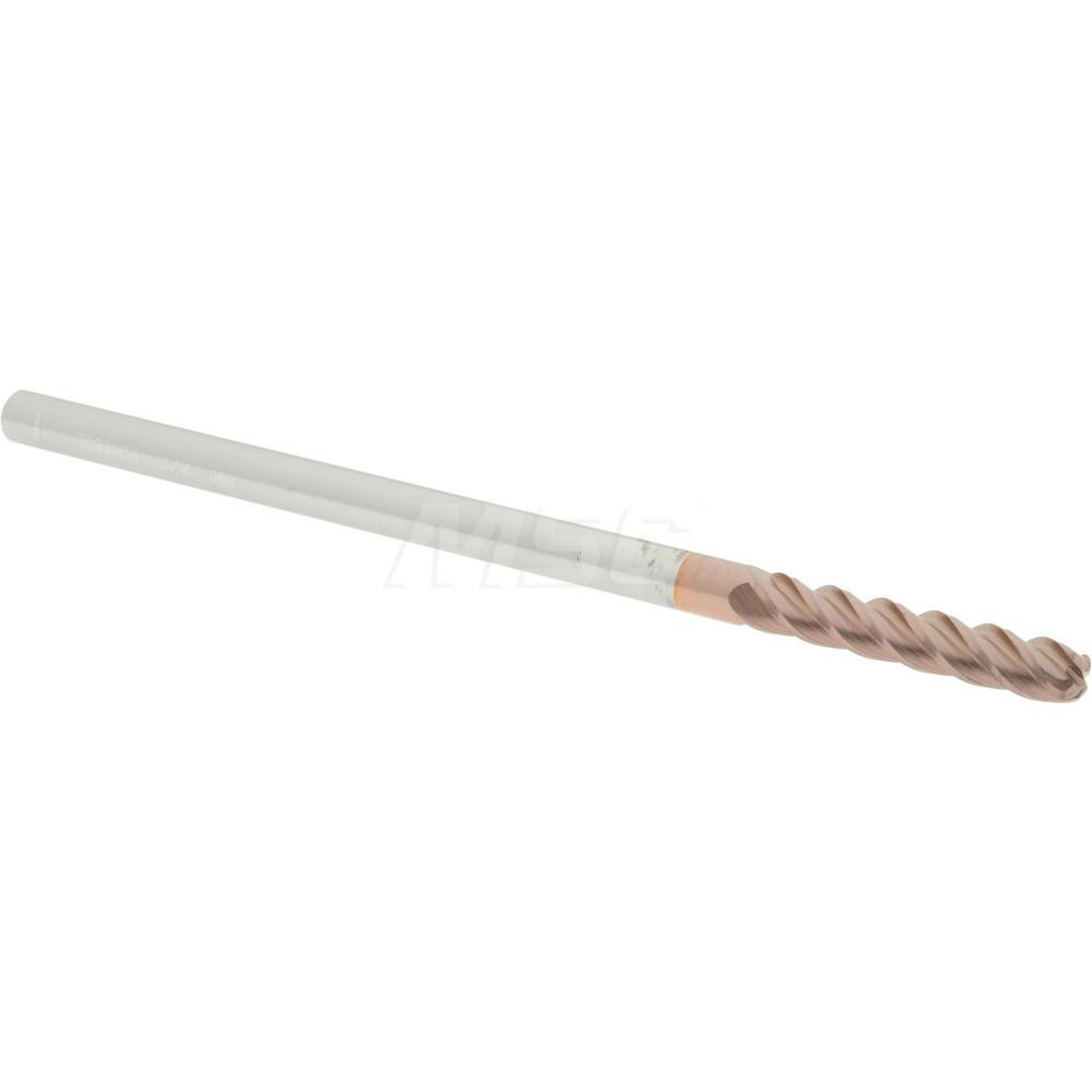 12183463 Corner Radius End Mill: 3/16" Dia, 1" LOC, 0.06" Radius, 4 Flutes, Solid Carbide  