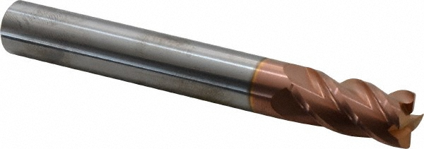 12183564 Corner Radius End Mill: 1/2" Dia, 1" LOC, 0.015" Radius, 4 Flutes, Solid Carbide  