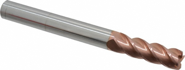 12183598 Corner Radius End Mill: 5/8" Dia, 2" LOC, 0.06" Radius, 4 Flutes, Solid Carbide  