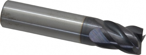 ProMax 111-03224 Square End Mill: 1/2 Dia, 5/8 LOC, 1/2 Shank Dia, 2-1/2 OAL, 4 Flutes, Solid Carbide 