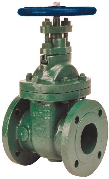 NIBCO NHA701H Gate Valve: Non-Rising Stem, 4" Pipe, Flanged-Raised Face, Ductile Iron 