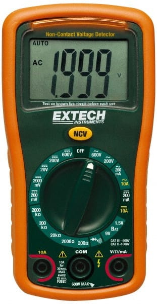 Extech EX310 CAT III, Digital & Manual Ranging Multimeter: 600 VAC/VDC 