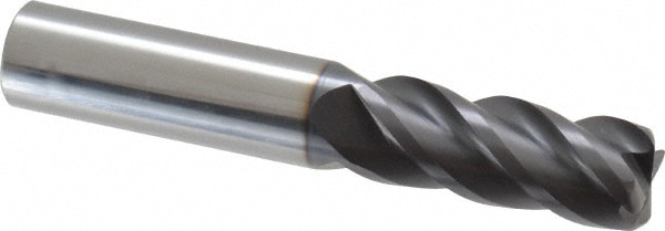 ProMax 129-63214 Corner Radius End Mill: 1/2" Dia, 1" LOC, 0.06" Radius, 4 Flutes, Solid Carbide 