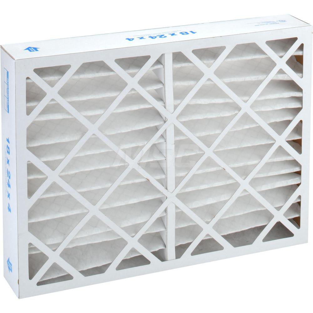 Pleated Air Filter: 18 x 24 x 4", MERV 8, 35% Efficiency, Wire-Backed Pleated