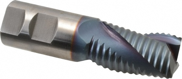 Hertel 75987800 Square End Mill: 1-1/4 Dia, 2 LOC, 1-1/4 Shank Dia, 4-1/2 OAL, 3 Flutes, Cobalt Image