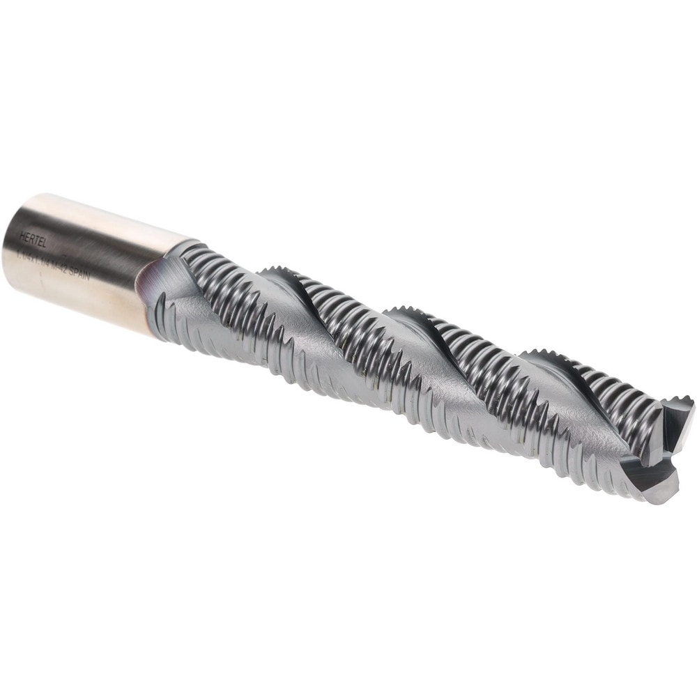 Hertel 75987834 Square End Mill: 1-1/4" Dia, 3 Flutes, 6" LOC, Cobalt, 37 ° Helix Image