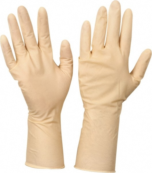 Disposable Gloves: Medium, 5 mil Thick, Latex, Cleanroom Grade