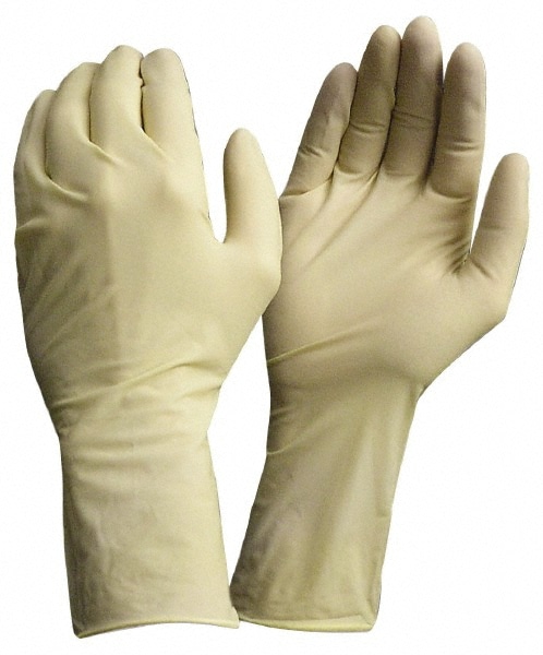 Disposable Gloves: Small, 5 mil Thick, Latex, Cleanroom Grade