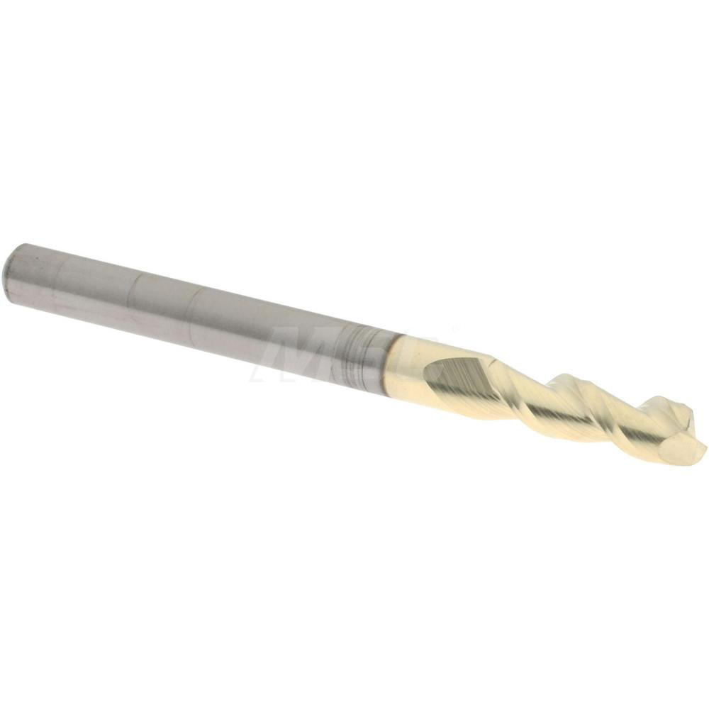 Accupro 25012506010C5 Corner Radius End Mill: 1/8" Dia, 3/8" LOC, 0.01" Radius, 2 Flutes, Solid Carbide Image